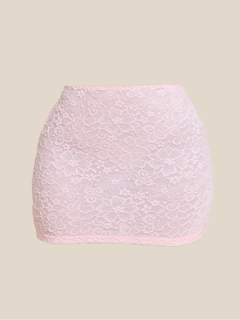 Women's Pink Lace Corset Mini Dress - Picture 6 of 6
